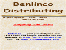 Tablet Screenshot of benlinco.com